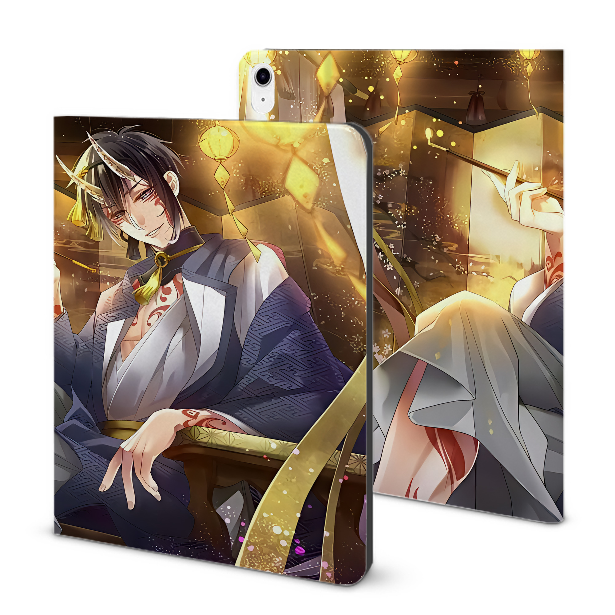 （画像用） 刀剣乱舞 Touken Ranbu IPad ケース ブック型 PUレザー TPU 耐衝撃 軽量 薄型 ペン収納なし 全面保護 IPad 各モデル対応
